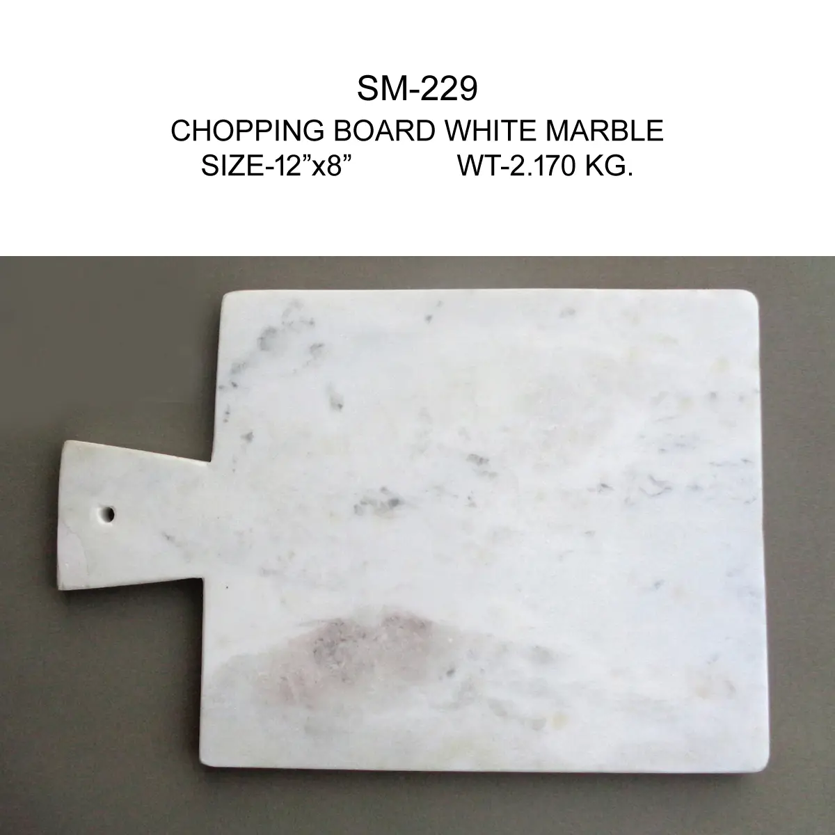 CHOPPING BOARD WHITE MARBLE